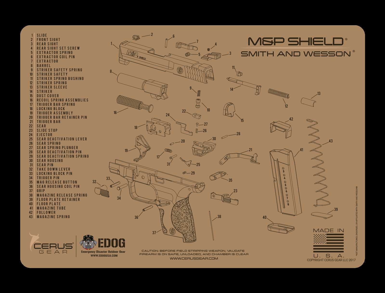 s&w m&p parts diagram