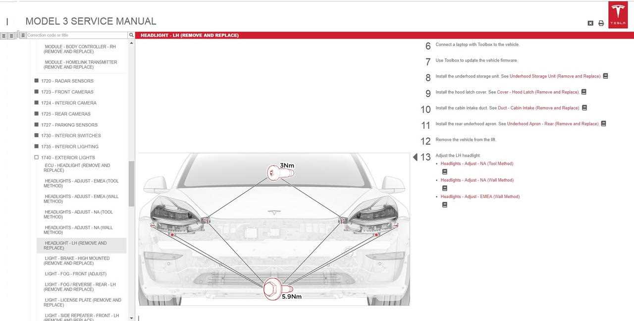 tesla model 3 parts diagram