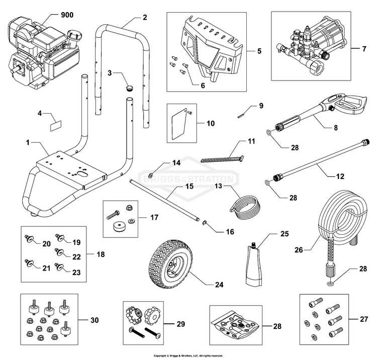 generac 2900 psi pressure washer parts diagram