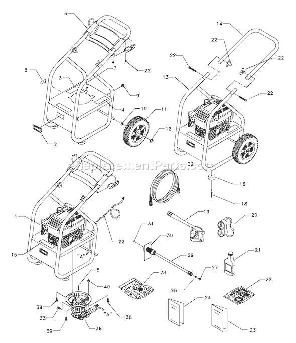 generac pressure washer parts diagram