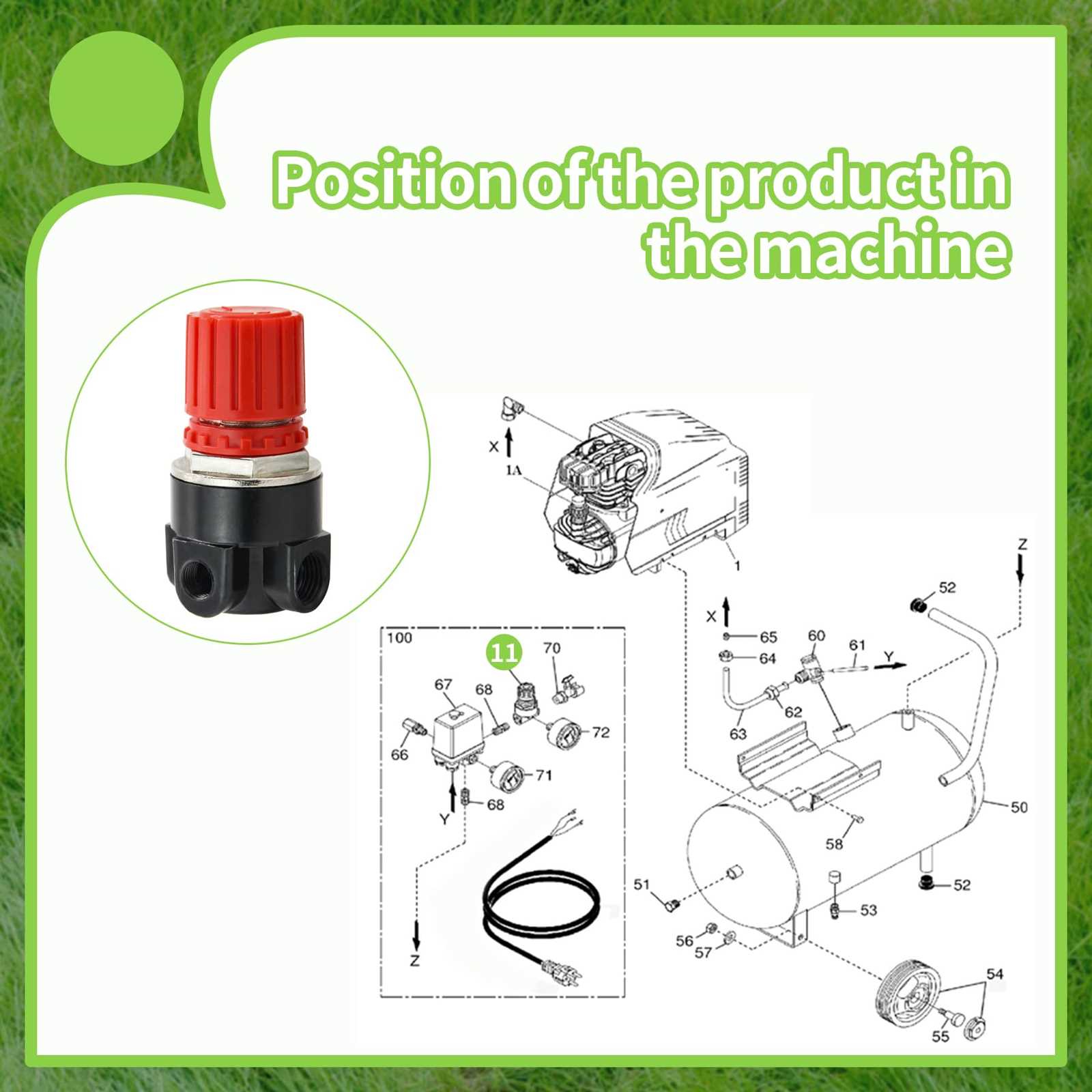 bostitch 6 gallon air compressor parts diagram