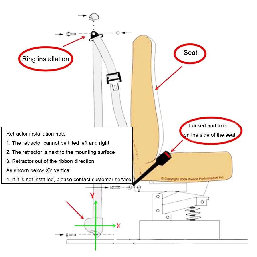 seat belt parts diagram