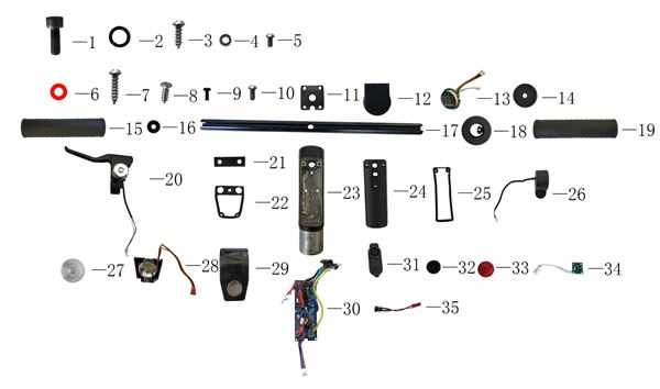 gotrax scooter parts diagram