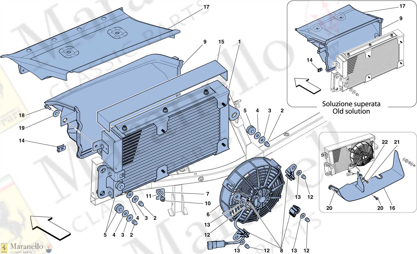 radiator parts diagram