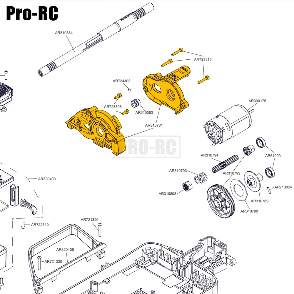 arrma big rock parts diagram