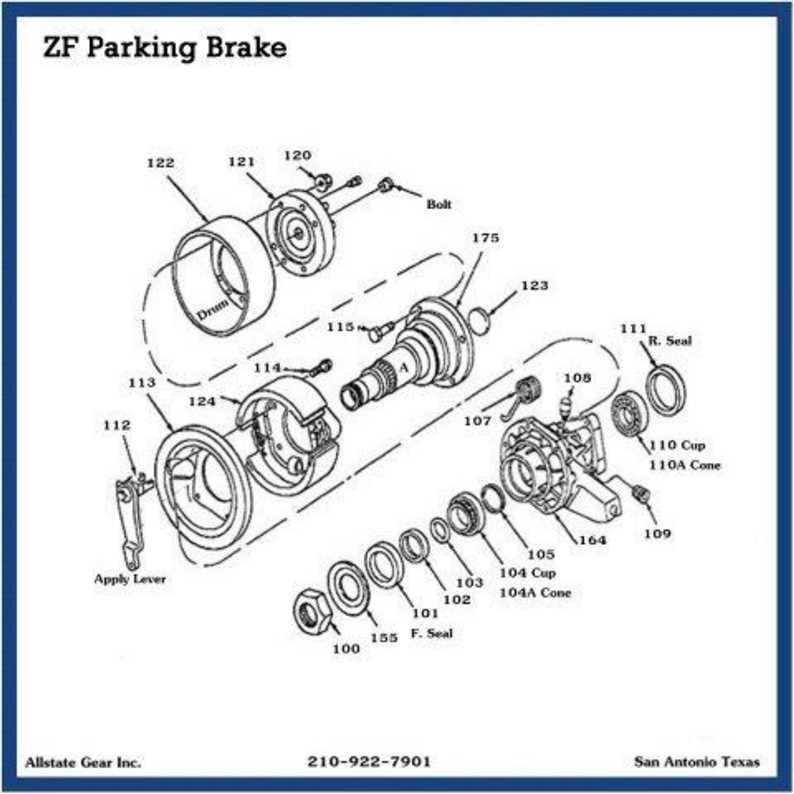 parking brake parts diagram