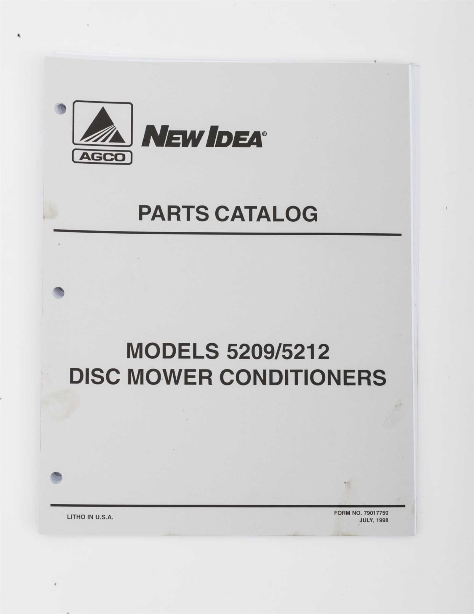 new idea 5209 discbine parts diagram