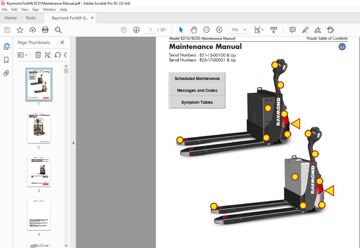 raymond 8210 parts diagram