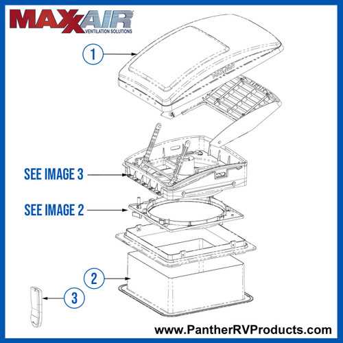 maxxair fan parts diagram