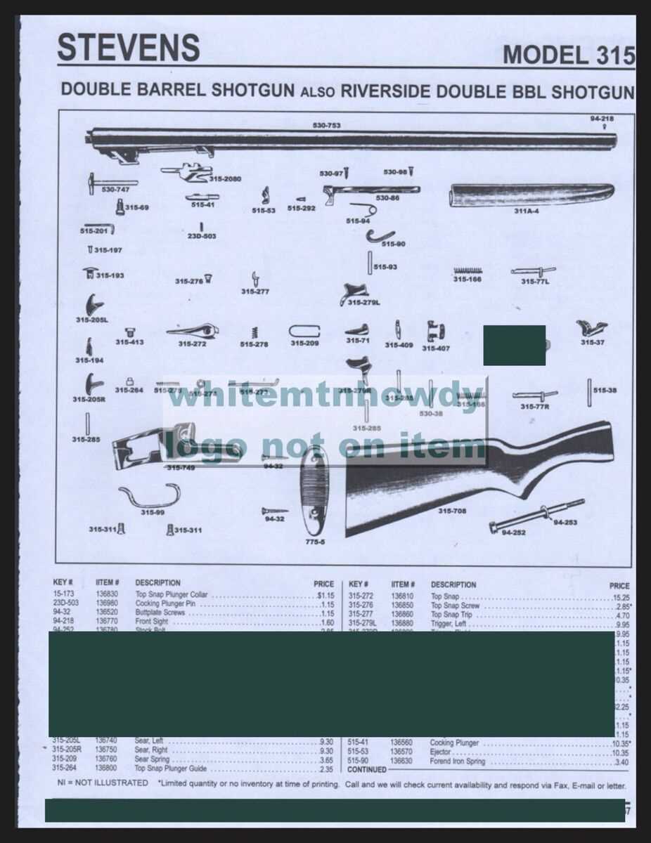 stevens 320 parts diagram