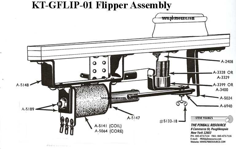 pinball machine parts diagram