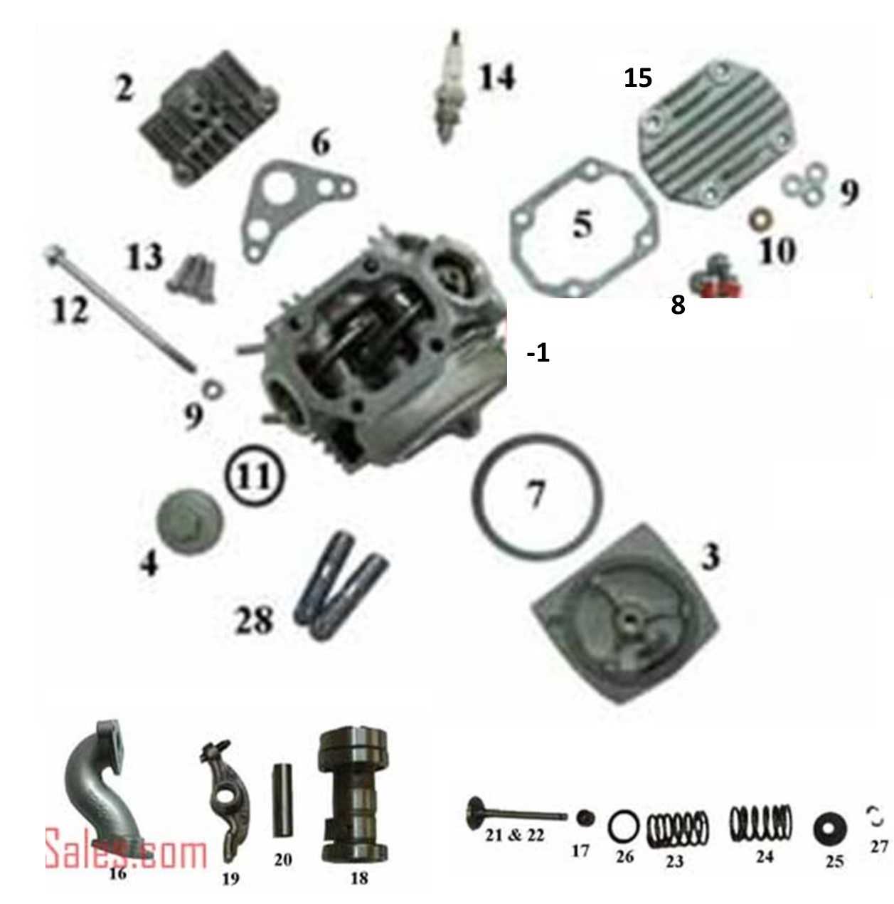 110cc atv engine parts diagram