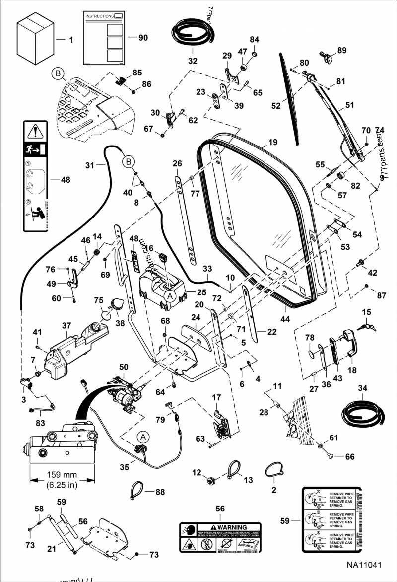 bobcat t595 parts diagram