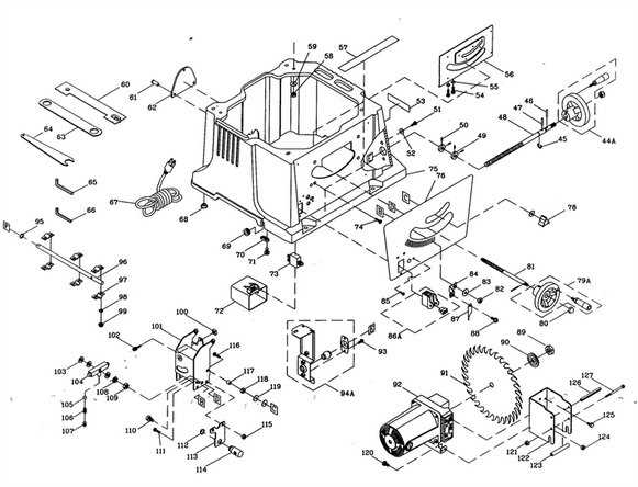 craftsman 113 table saw parts diagram