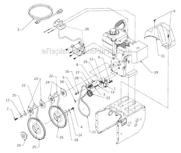 30 inch yardworks snowblower parts diagram