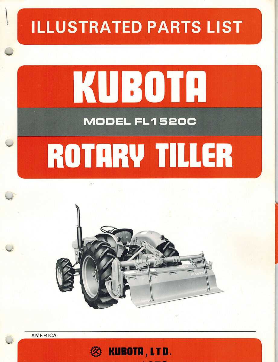 kubota tiller parts diagram