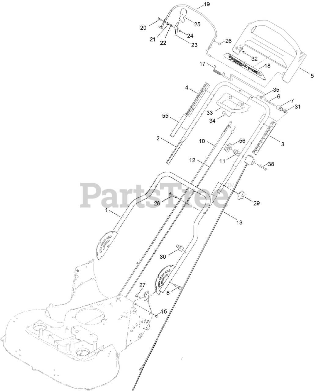 toro personal pace parts diagram