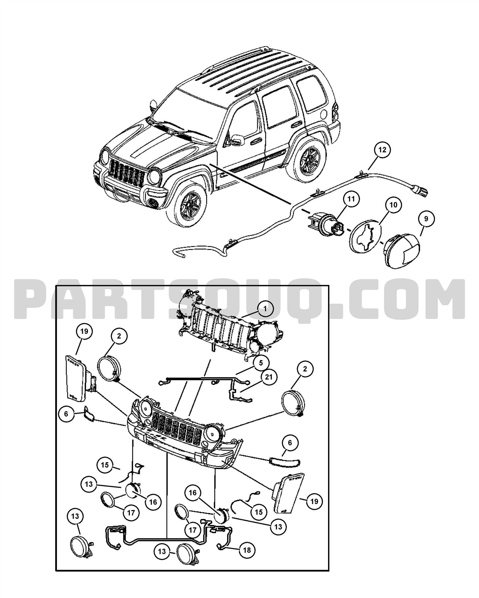 2006 jeep liberty parts diagram