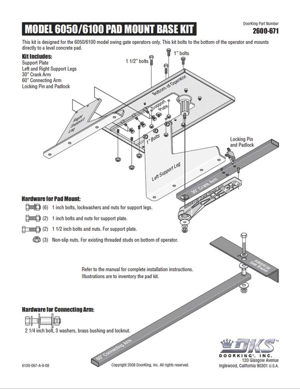 gate parts diagram