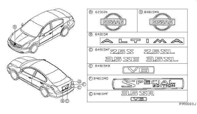 2012 nissan altima parts diagram