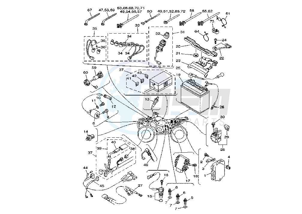 2001 yamaha kodiak 400 parts diagram