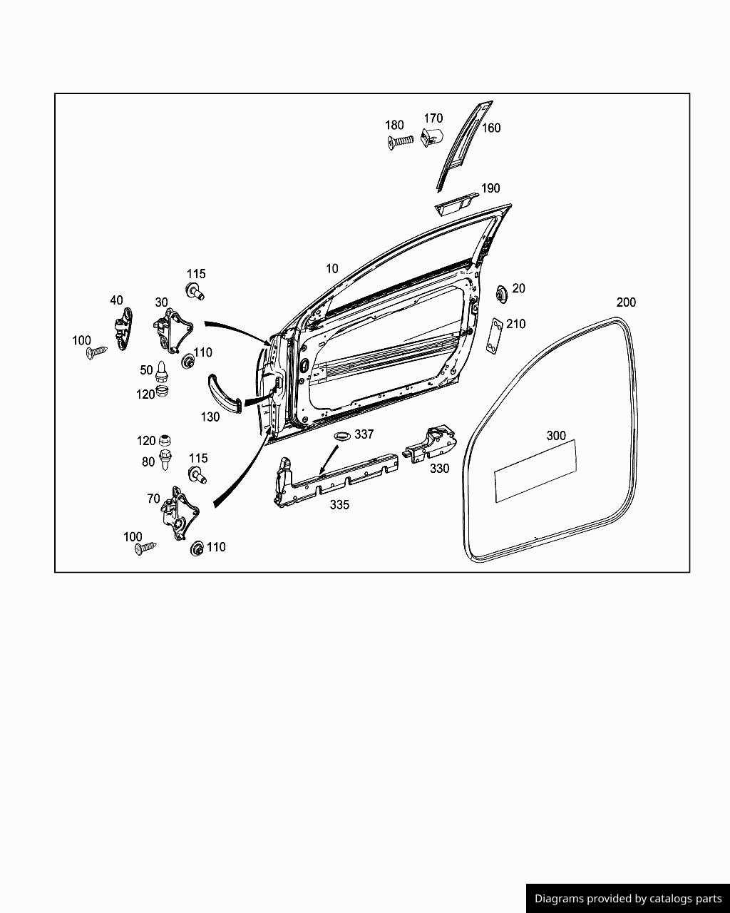 vehicle door parts diagram