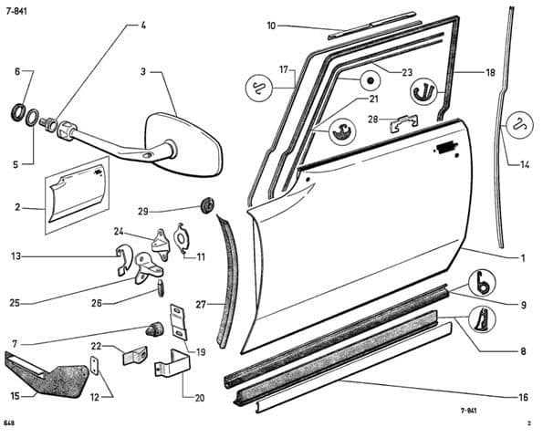 vehicle door parts diagram