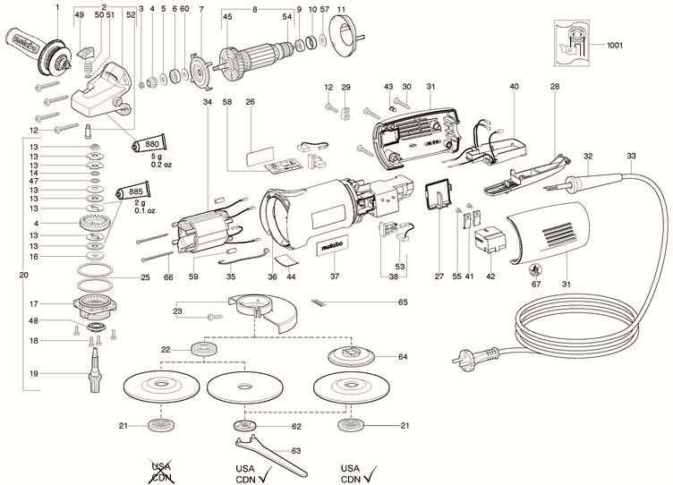 metabo we14 150 quick parts diagram