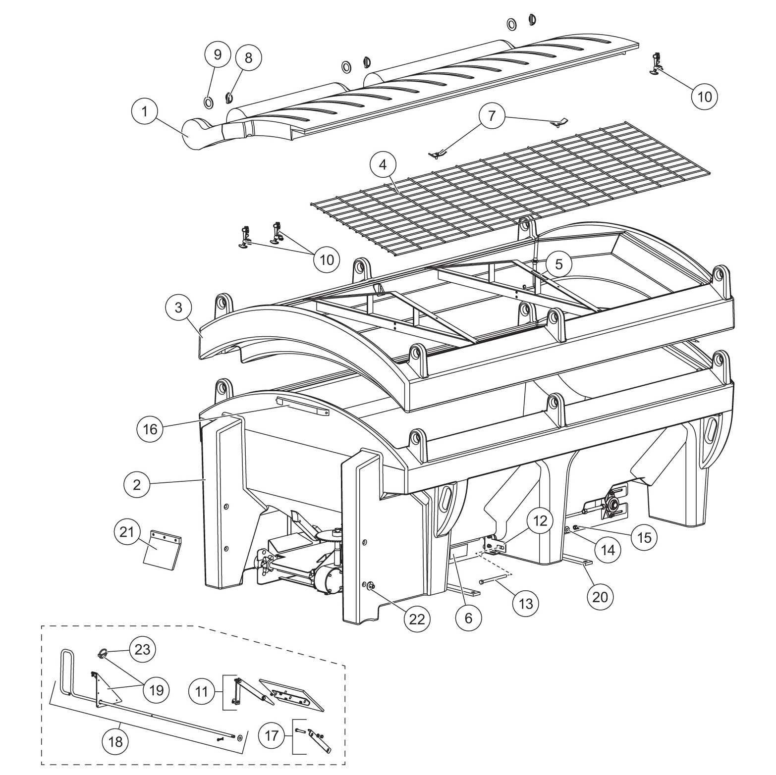 fisher steel caster parts diagram