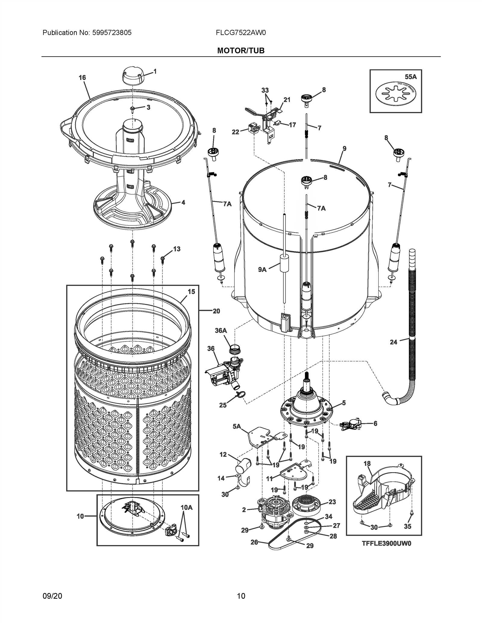 whirlpool gas dryer parts diagram