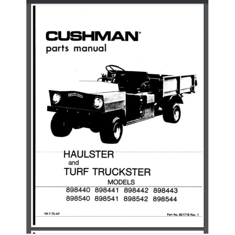 cushman truckster parts diagram