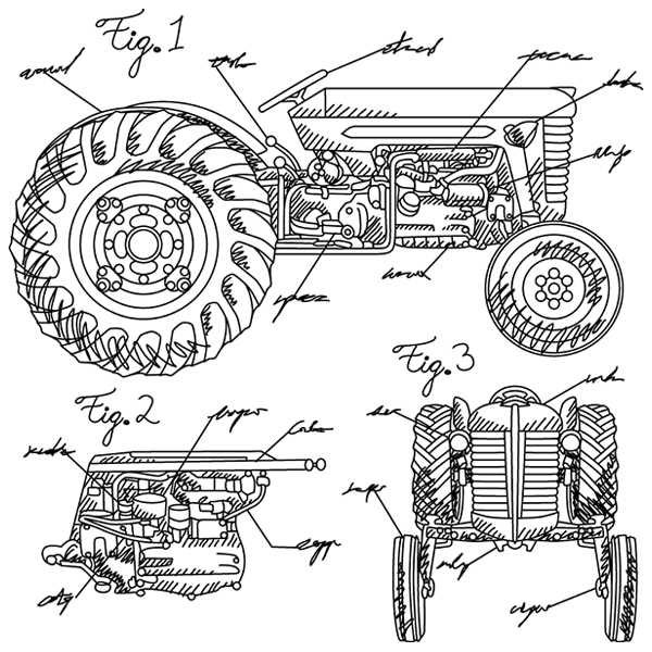 agricultural tractor parts of a tractor diagram