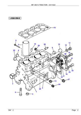 massey ferguson 383 parts diagram