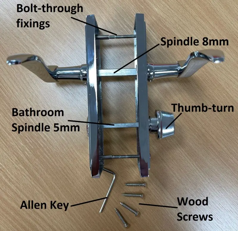 door hardware parts diagram