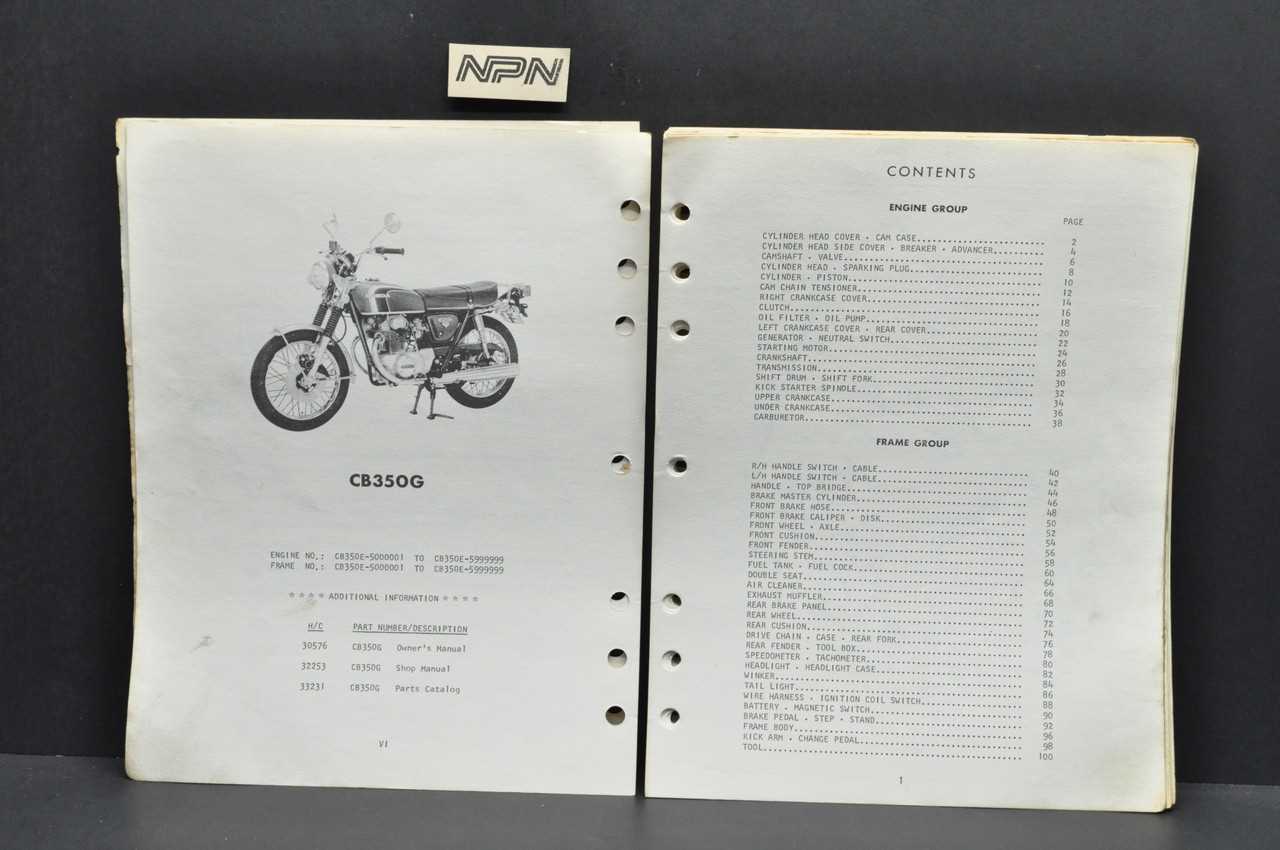 1972 honda cb350 parts diagram