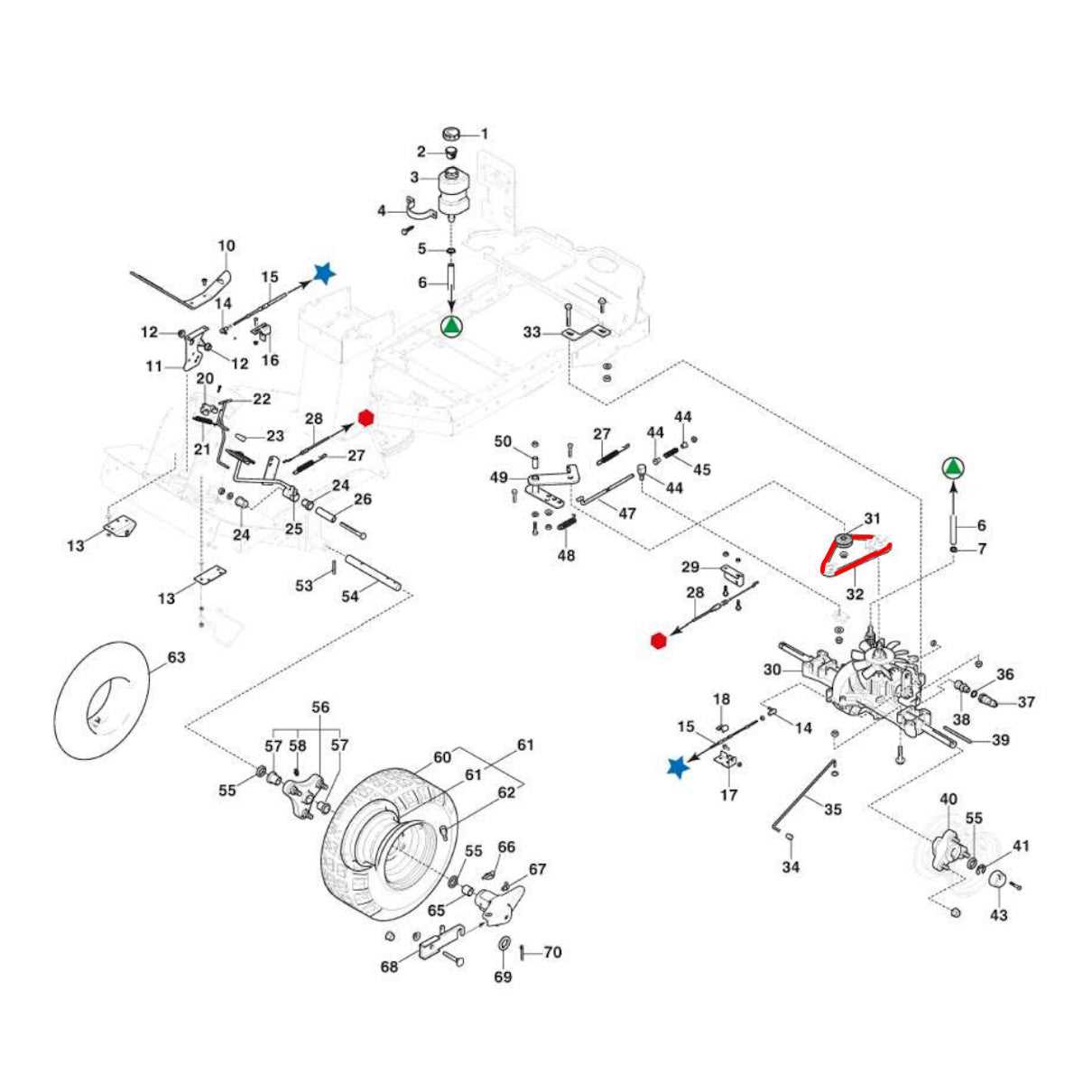 troy bilt bronco riding mower parts diagram