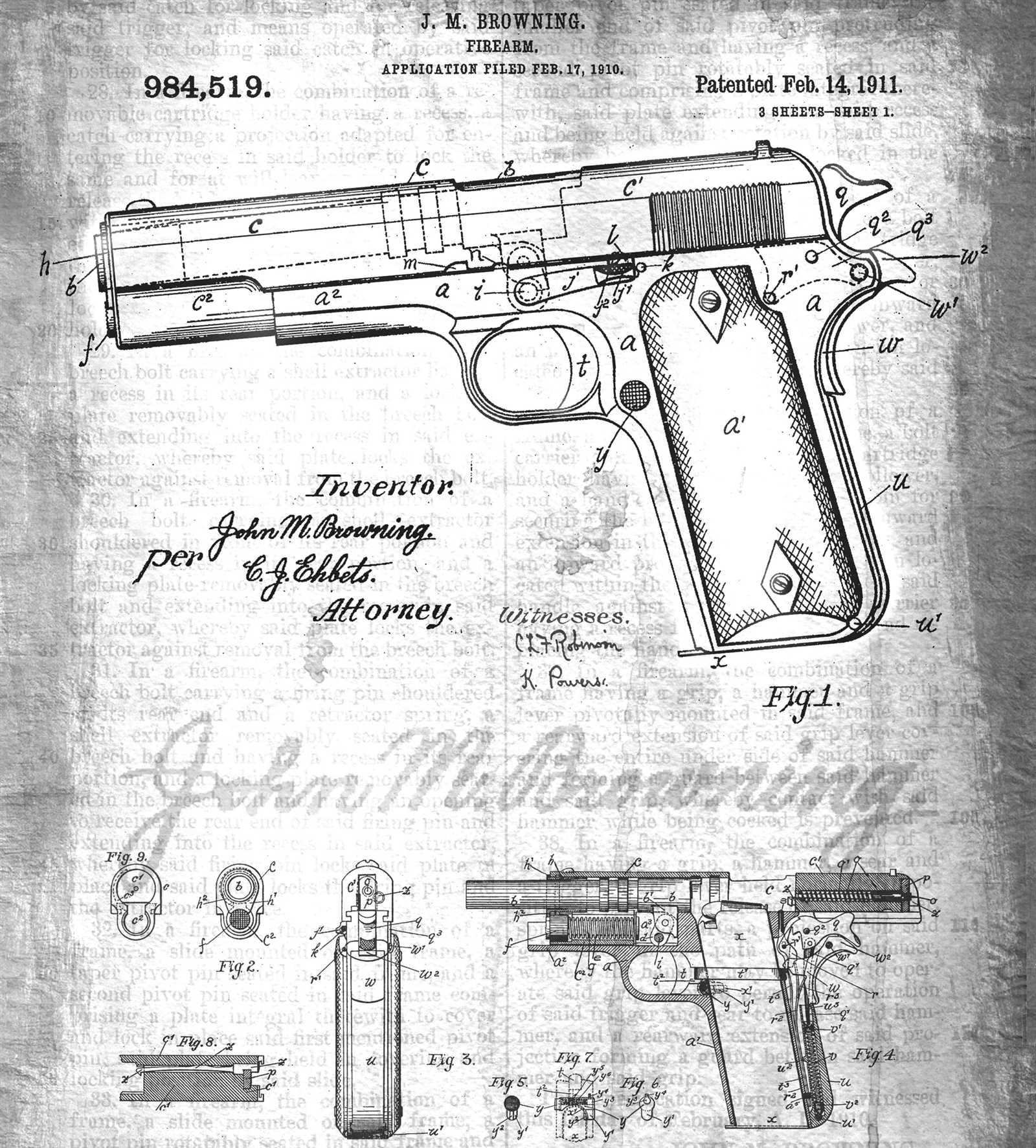 m1911 parts diagram