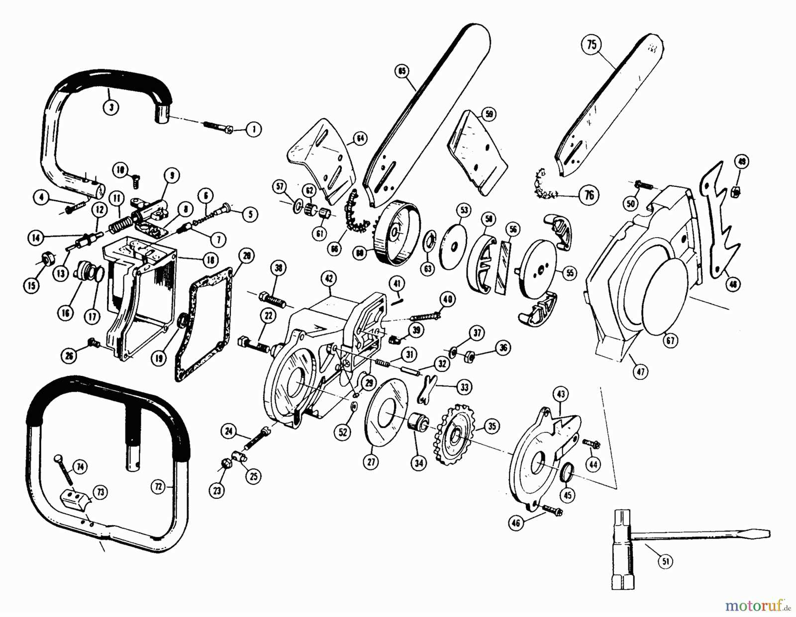 husqvarna 455 chainsaw parts diagram