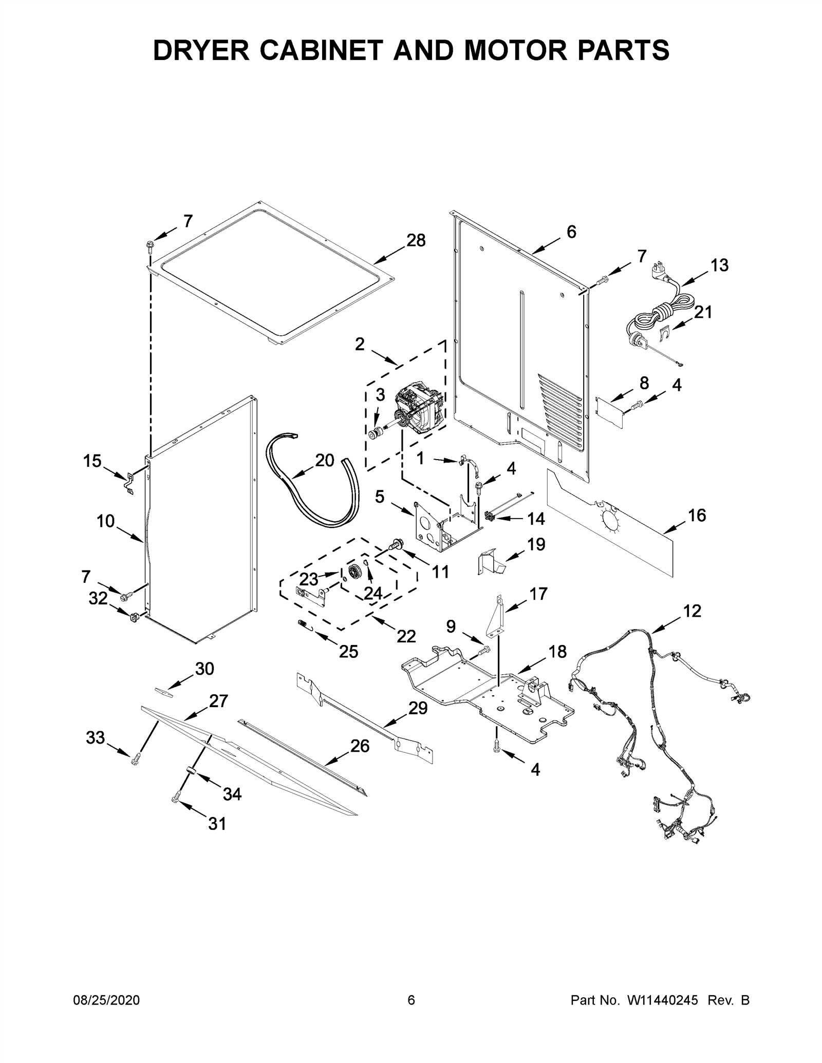 whirlpool gas dryer parts diagram