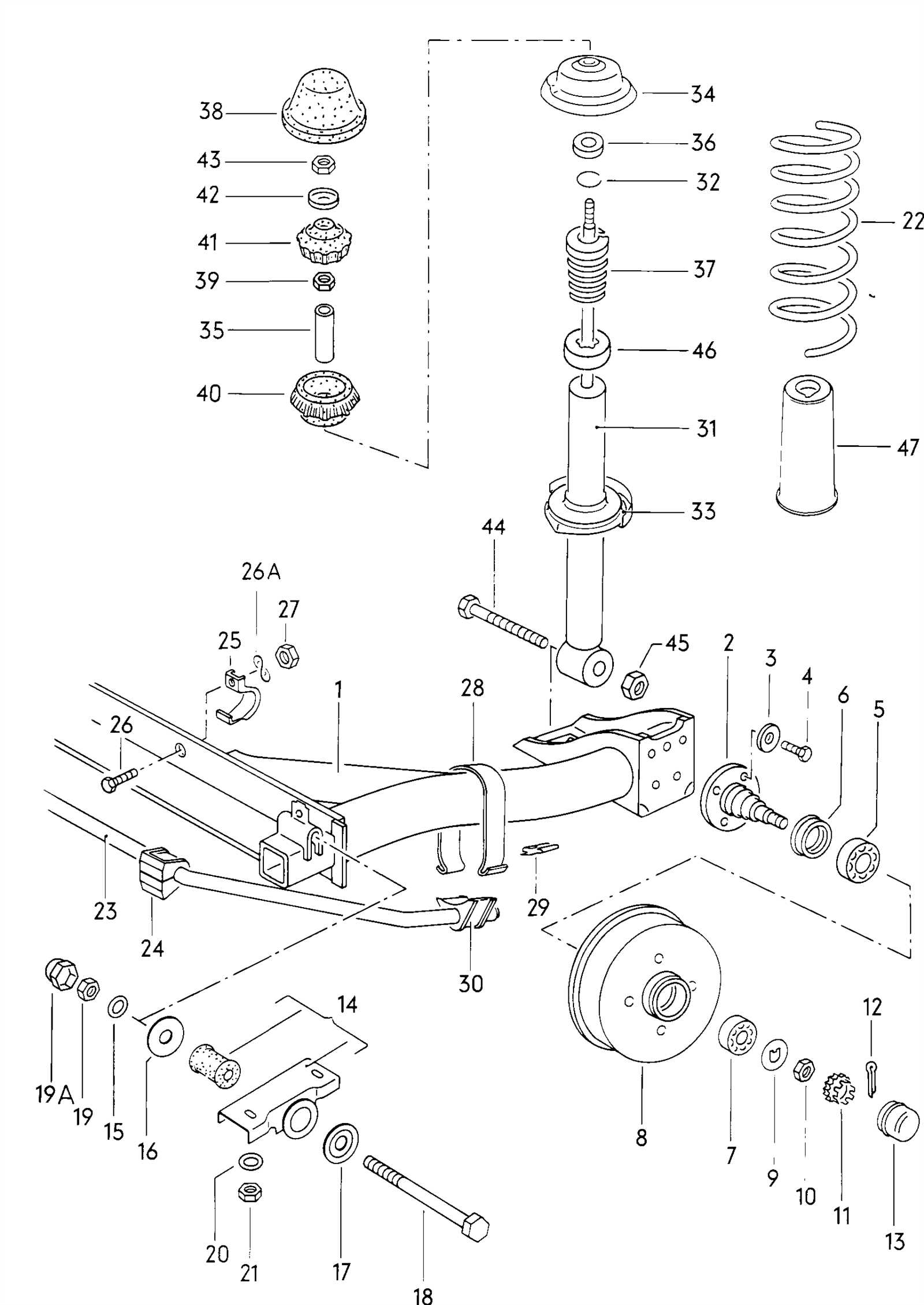 vw rabbit parts diagram