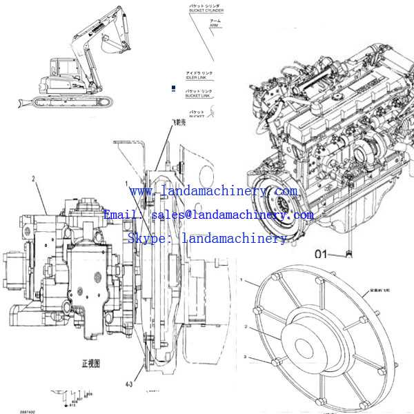 caterpillar excavator parts diagram