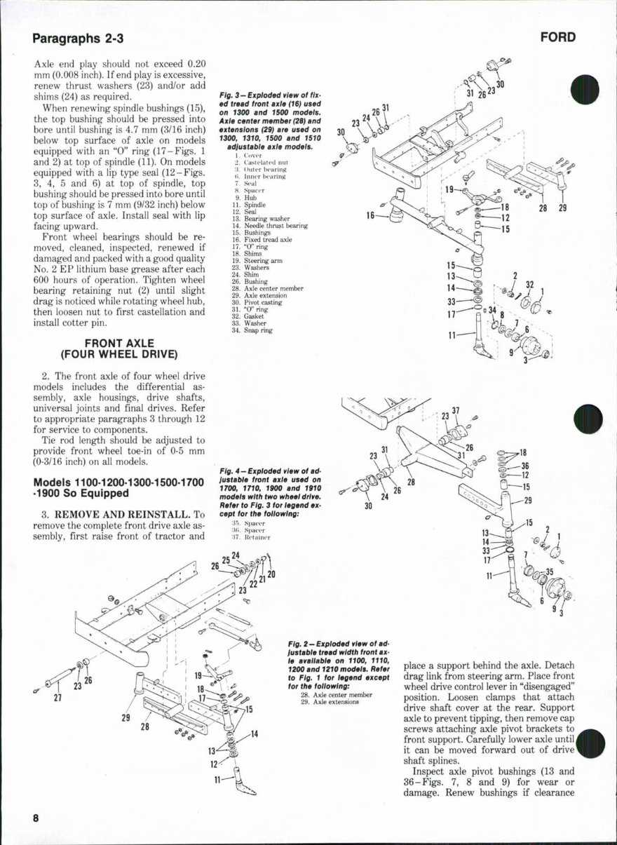 ford 1900 tractor parts diagram