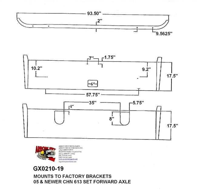 mack ch613 hood parts diagram