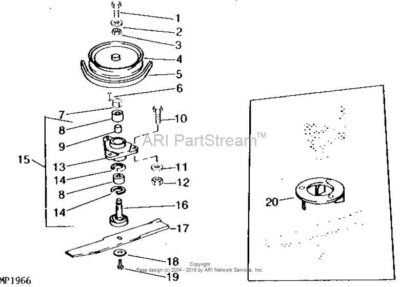 john deere 316 mower deck parts diagram