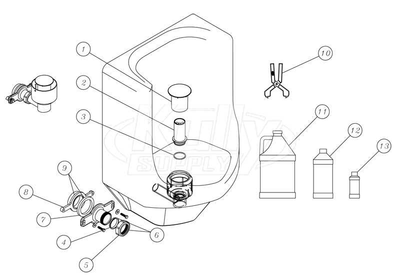 urinal parts diagram