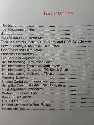 tecumseh carburetor parts diagram