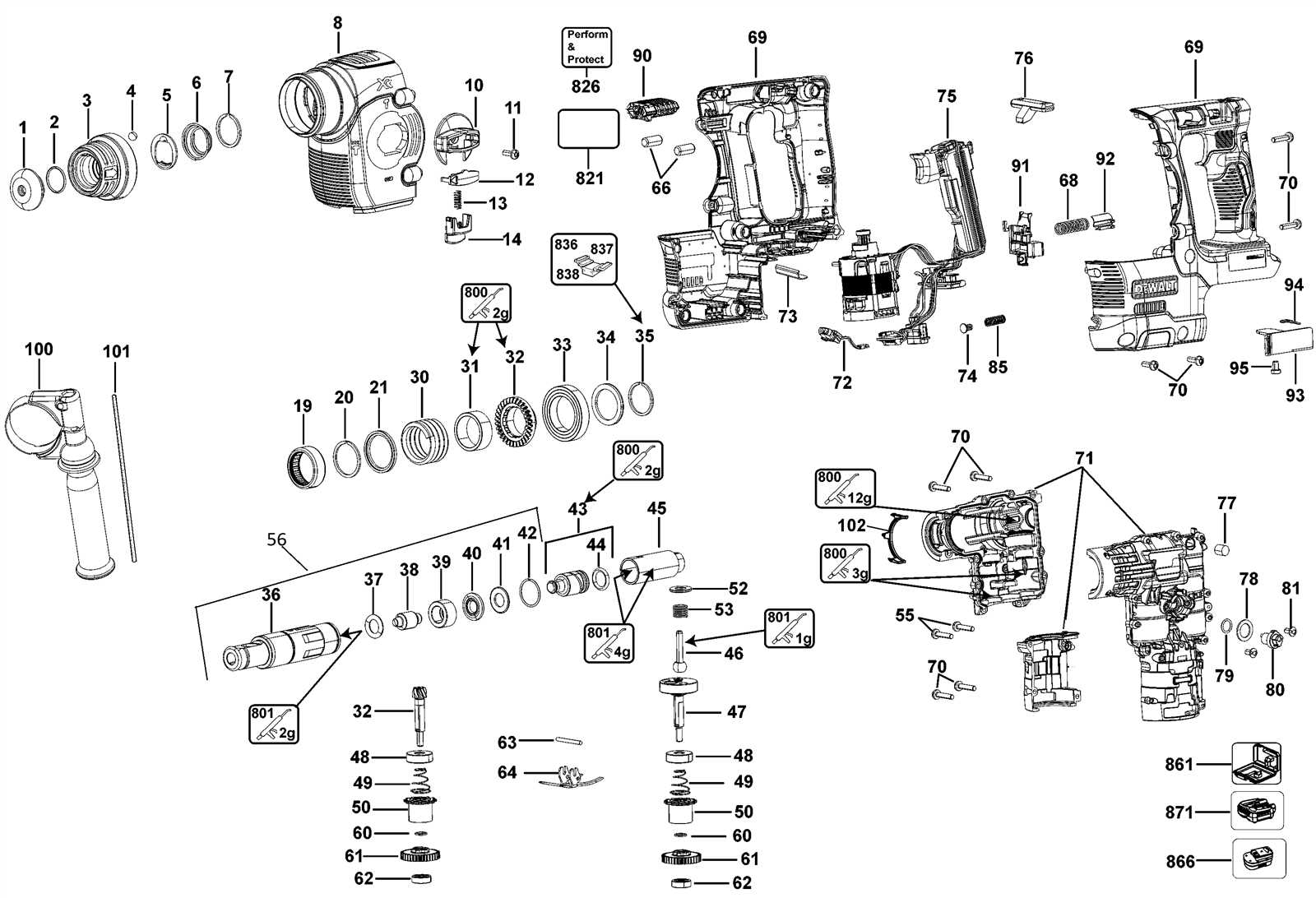 hammer drill parts diagram