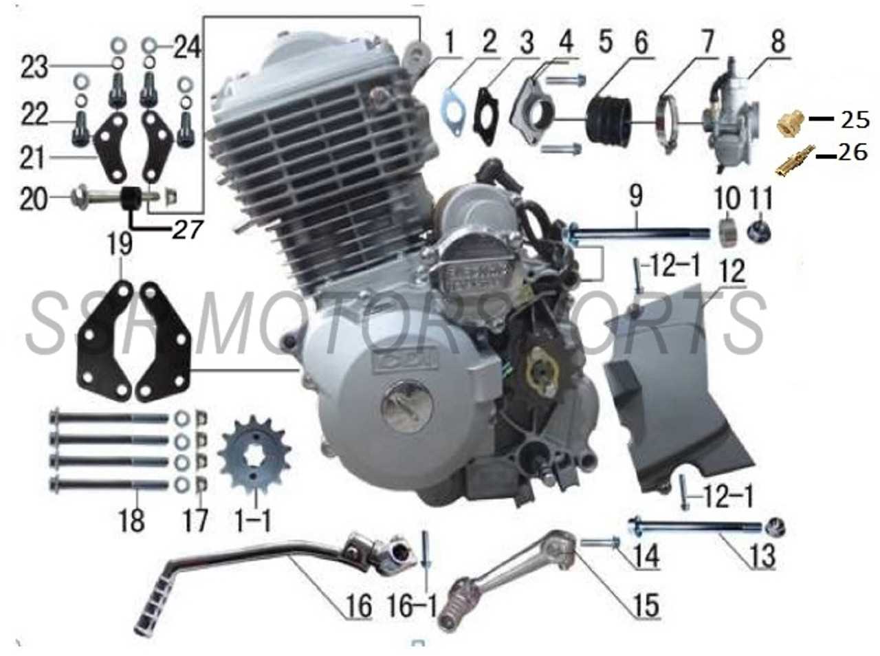 parts of a dirt bike diagram