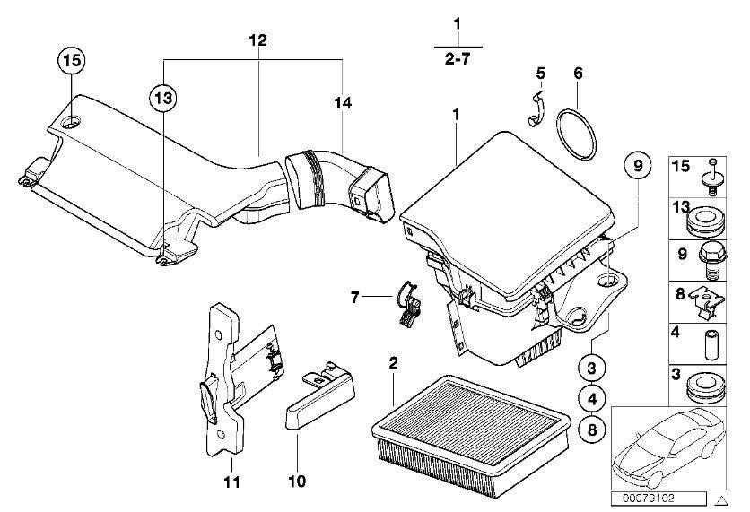 air intake parts diagram