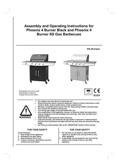 phoenix grill parts diagram